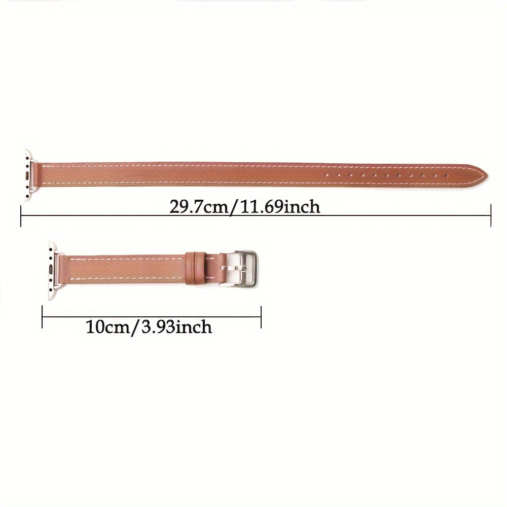 Double Tour Artificial Leather Watch Strap For Apple Watch