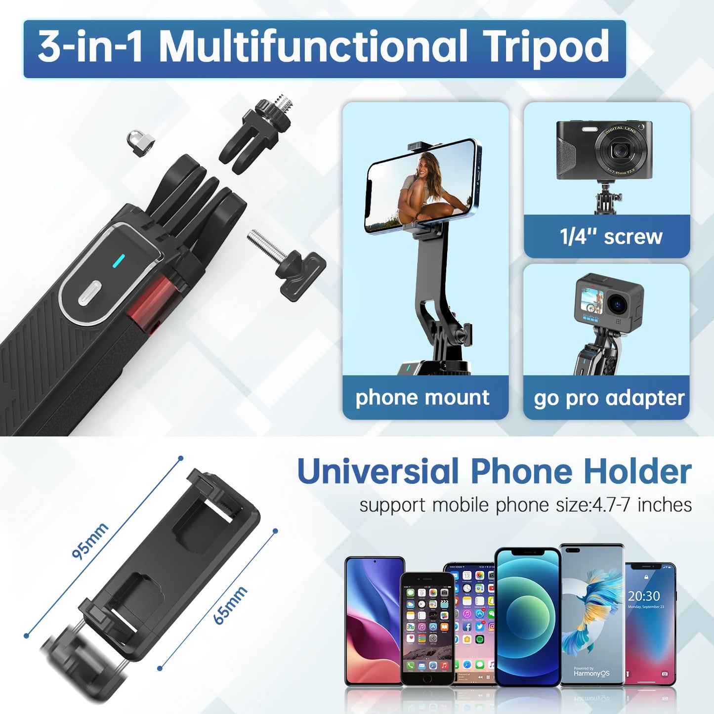 Ulanzi MA09 1.8m Selfie Stick Tripod for iPhone